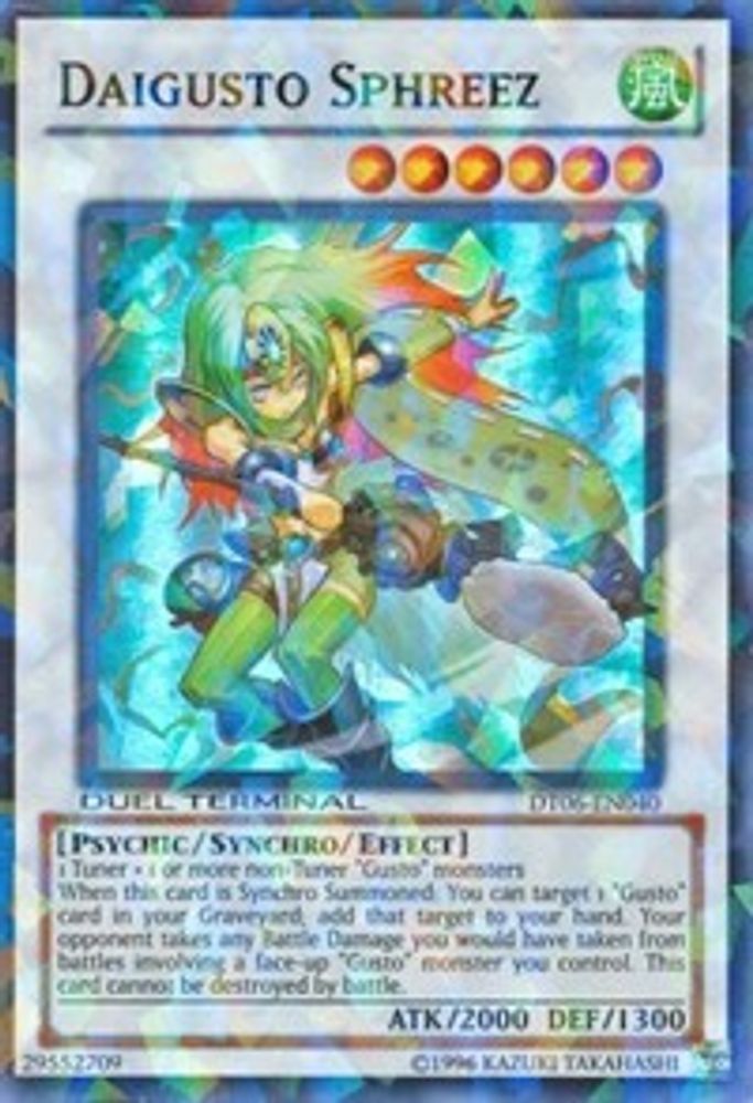 Daigusto Sphreez [DT06-EN040] Super Rare 