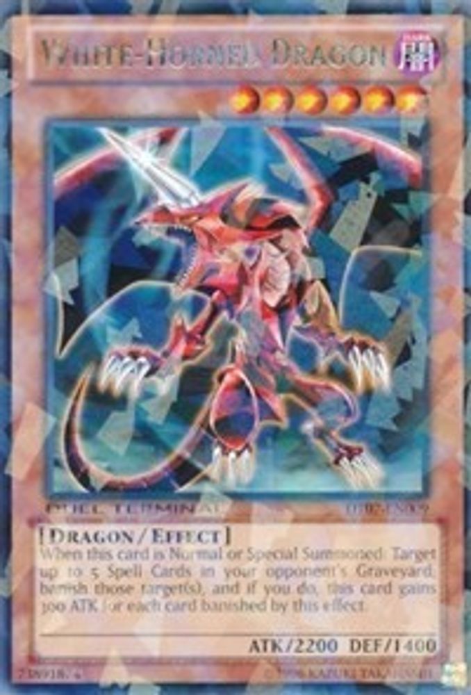 White-Horned Dragon (DT07-EN009) - Duel Terminal Rare Parallel Rare
