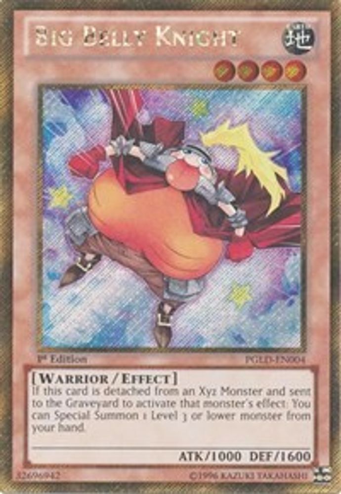 Big Belly Knight (PGLD-EN004) - Gold Secret Rare