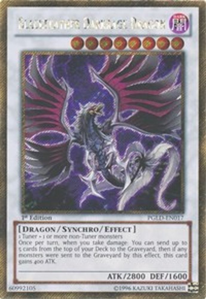 Blackfeather Darkrage Dragon (PGLD-EN017) - Gold Secret Rare