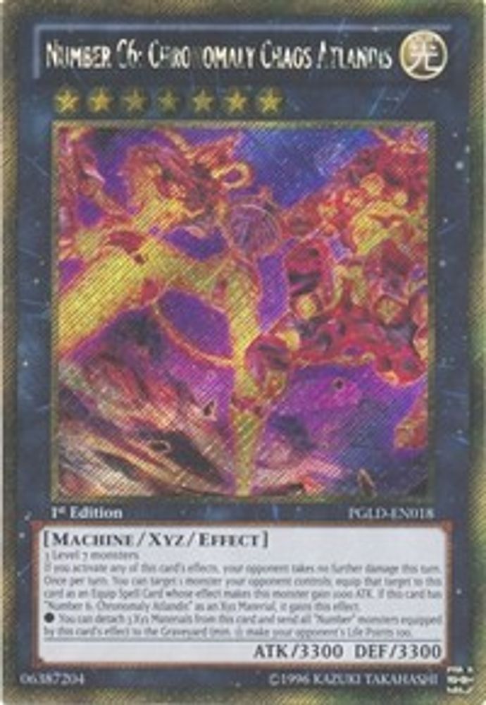 Number C6: Chronomaly Chaos Atlandis (PGLD-EN018) - Gold Secret Rare