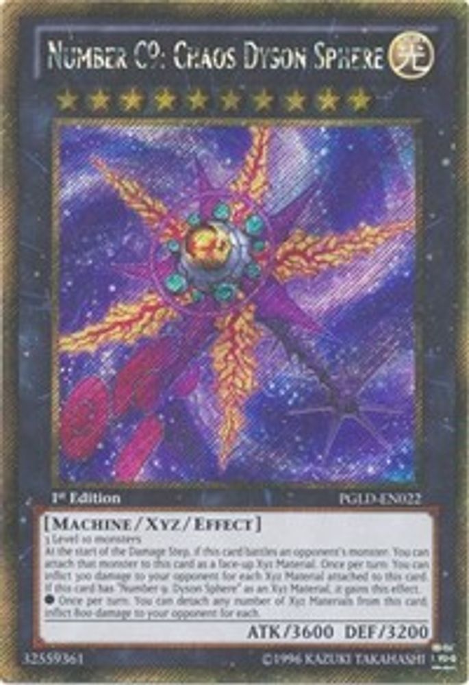 Number C9: Chaos Dyson Sphere (PGLD-EN022) - Gold Secret Rare