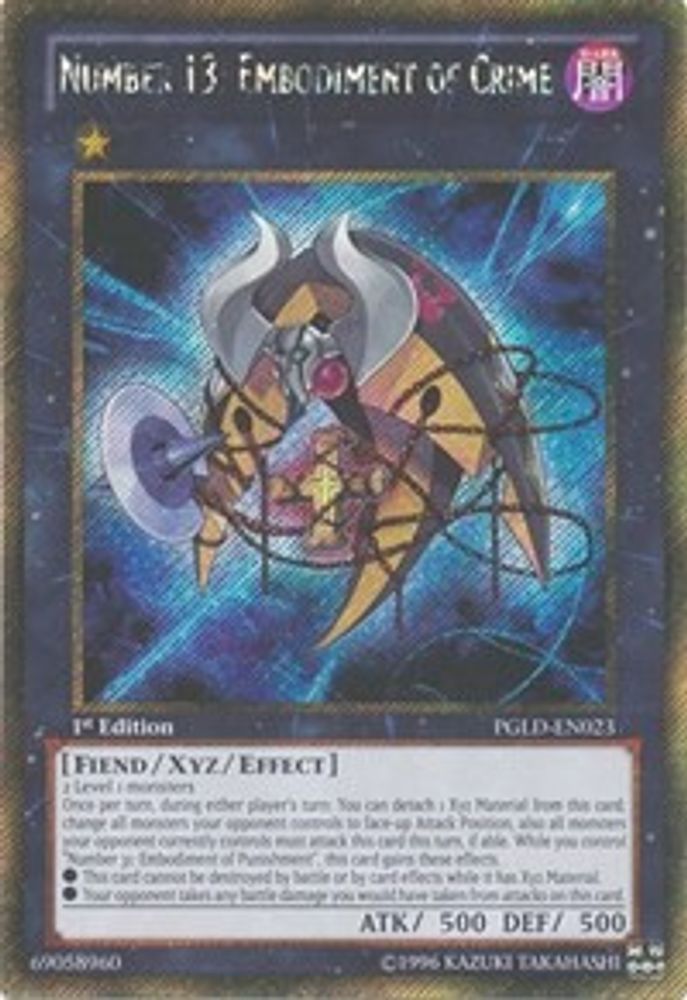 Numéro 13 : Incarnation du crime [PGLD-EN023] Gold Secret Rare 