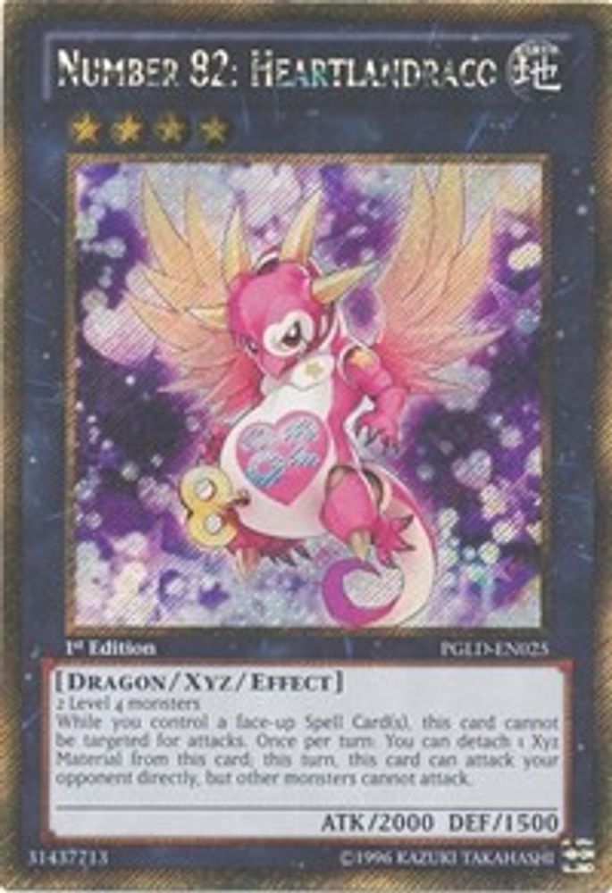Number 82: Heartlandraco (PGLD-EN025) - Gold Secret Rare