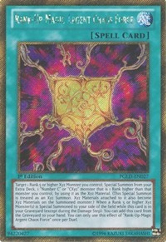 Rang-Up-Magic Argent Chaos Force [PGLD-EN027] Or Secret Rare 