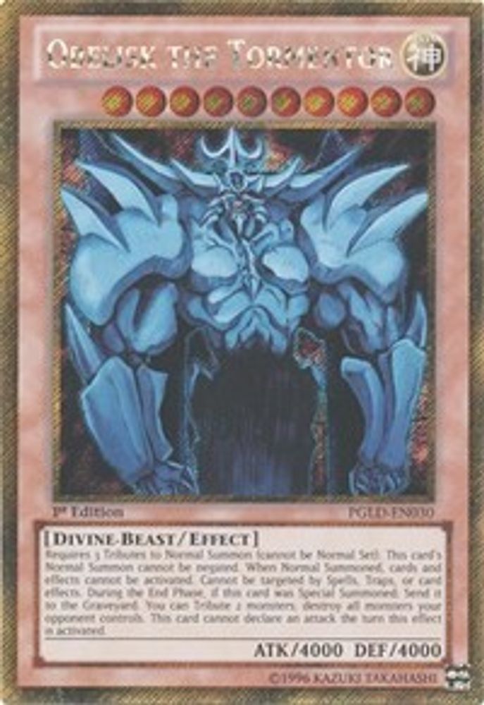 Obelisk the Tormentor (PGLD-EN030) - Gold Secret Rare