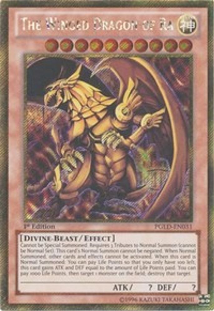 The Winged Dragon of Ra (PGLD-EN031) - Gold Secret Rare