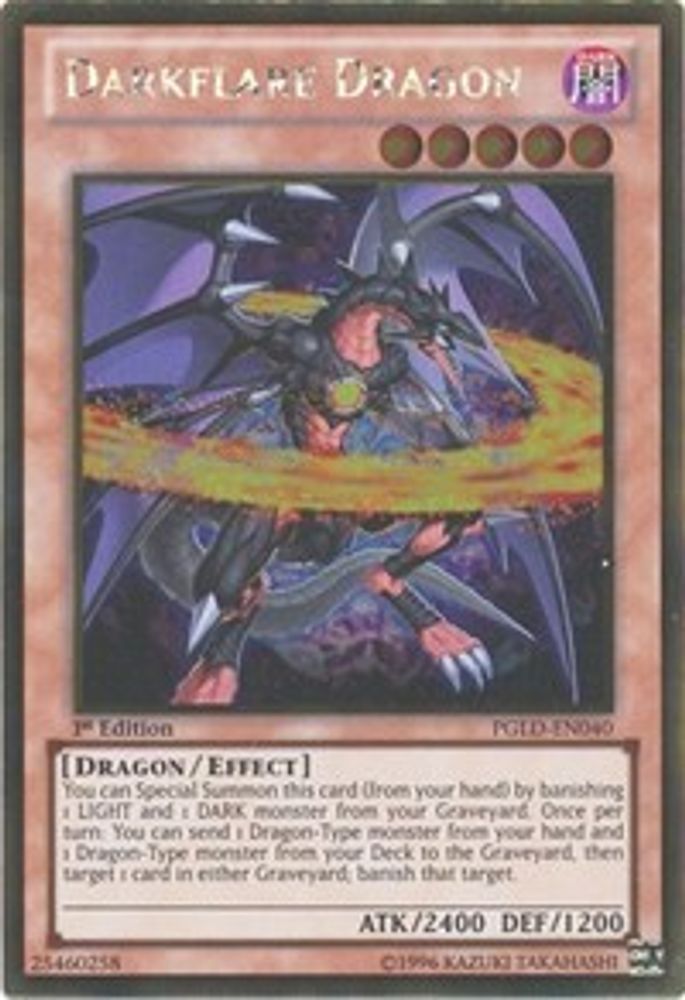 Darkflare Dragon (PGLD-EN040) - Gold Rare