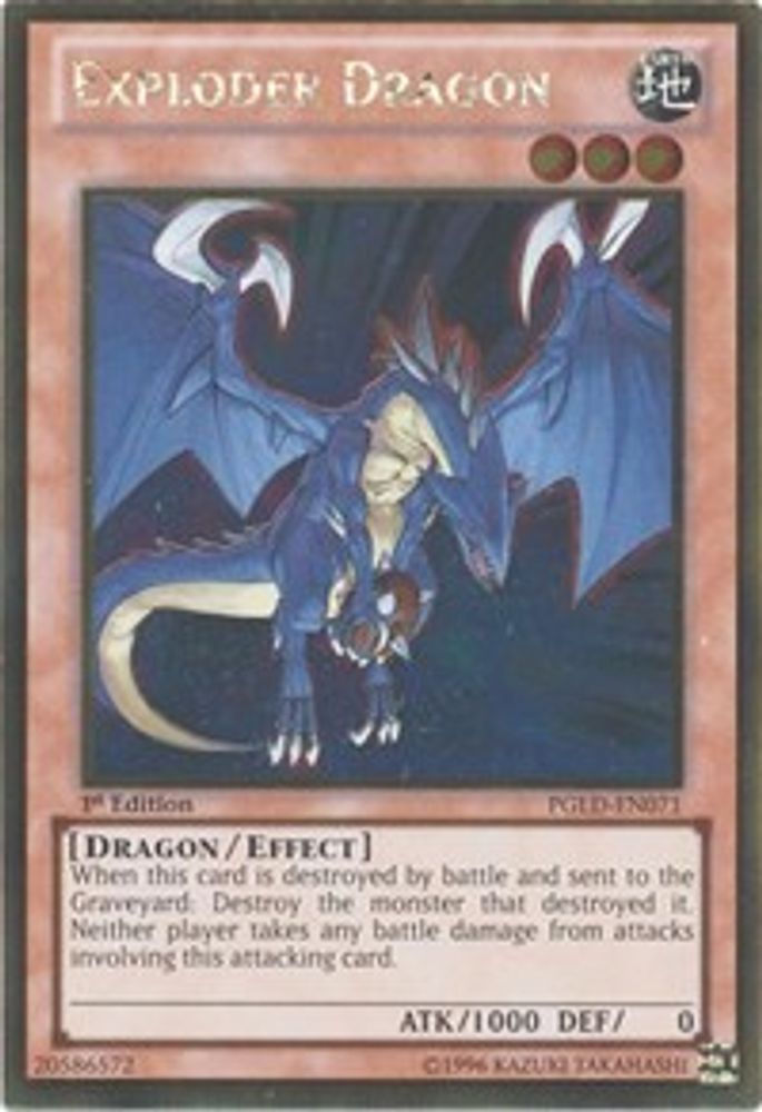 Dragon Exploseur [PGLD-EN071] Or Rare 