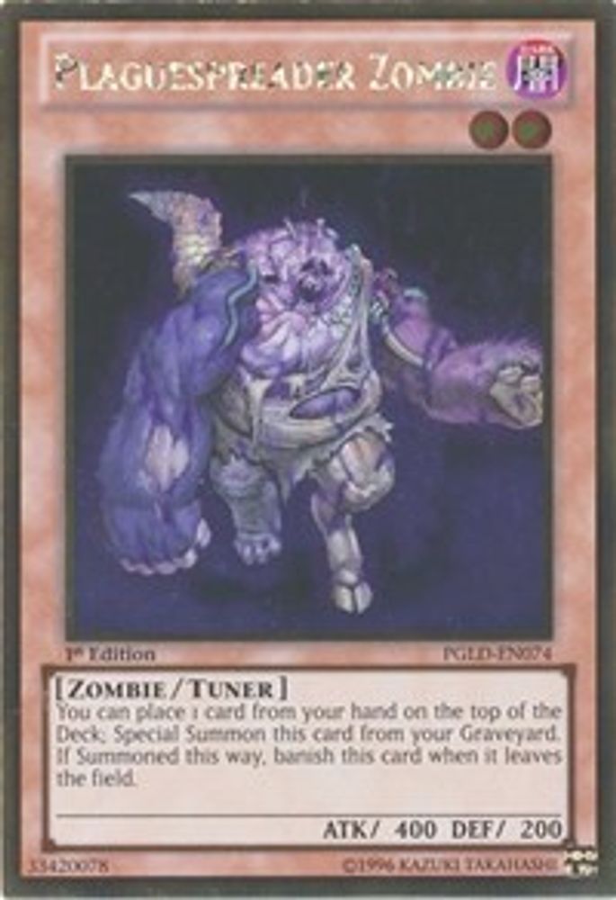 Zombie épandeur de peste [PGLD-EN074] Or Rare 