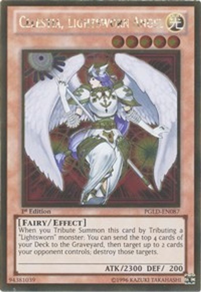 Celestia, Lightsworn Angel (PGLD-EN087) - Gold Rare