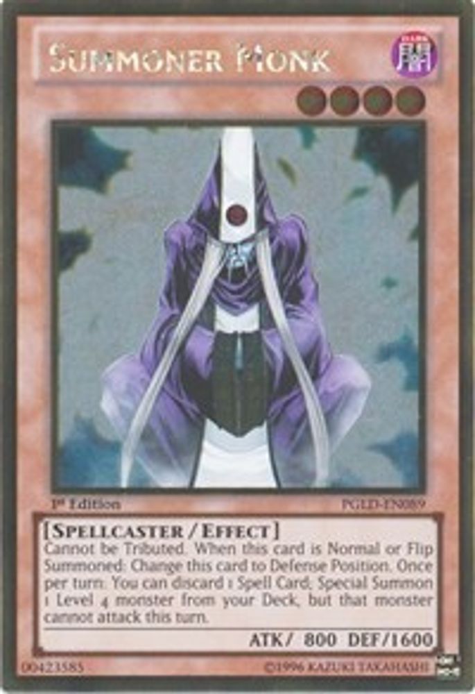Moine invocateur [PGLD-EN089] Or Rare 