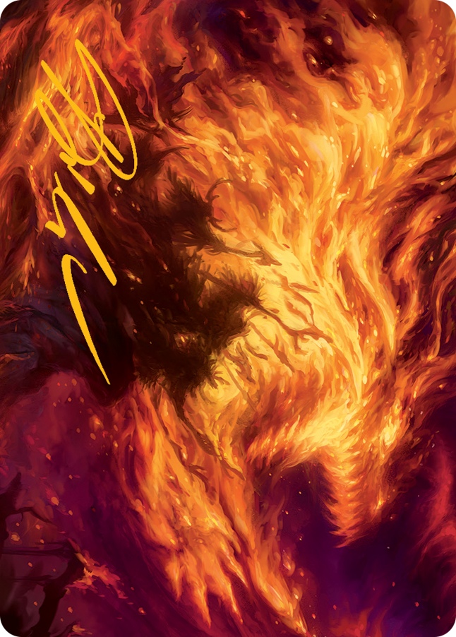 Carte artistique Stoke the Flames (signature estampillée or) [Série artistique March of the Machine] 