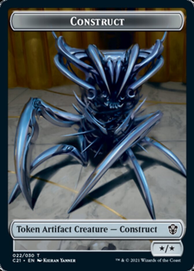 Construct (022) // Jeton trésor double face [Jetons Commander 2021] 