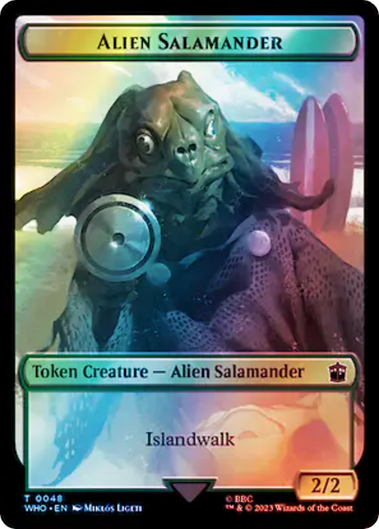 Dalek // Jeton double face Alien Salamander (Surge Foil) [Doctor Who Tokens] 