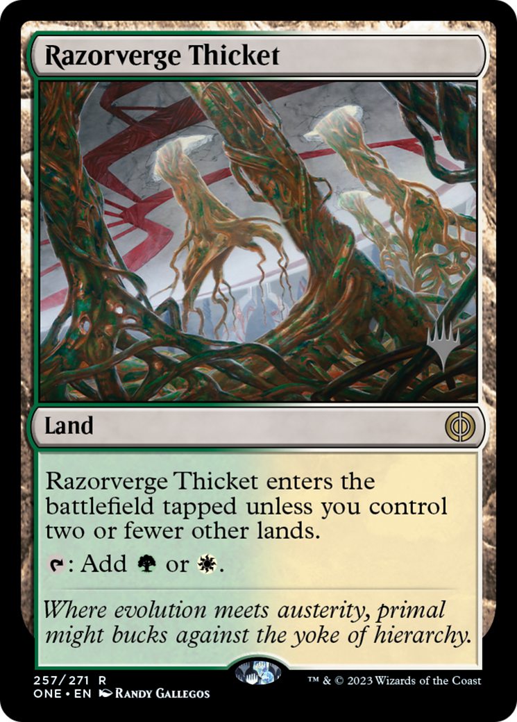 Razorverge Thicket (Pack promotionnel) [Phyrexia : All Will Be One Promos] 