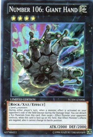 Number 106: Giant Hand (YCSW-EN006) - Super Rare