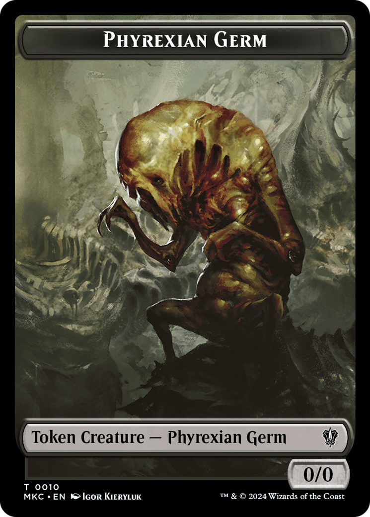 Esprit // Jeton double face de germe phyrexian [Meurtres à Karlov Manor Commander Tokens] 