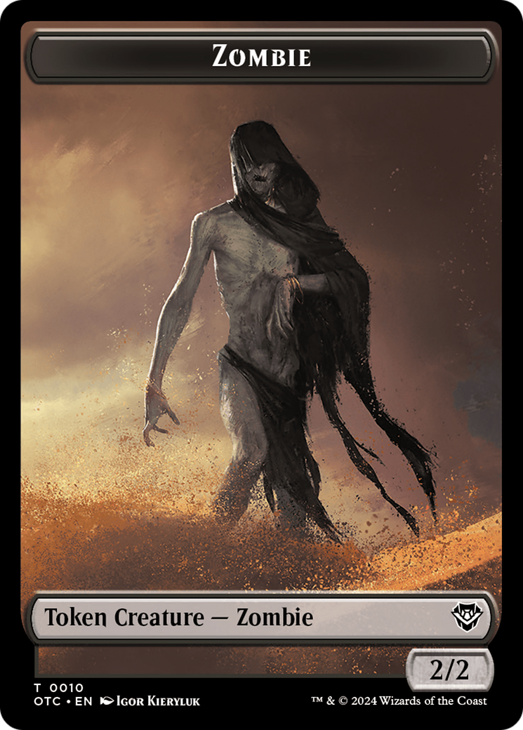 Zombie // Jeton double face Ox Warrior [Jetons de commandant des hors-la-loi de Thunder Junction] 