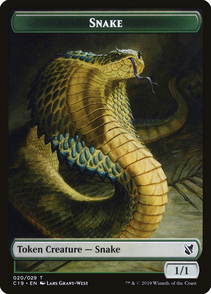 Plante // Jeton double face serpent [Jetons Commander 2019] 