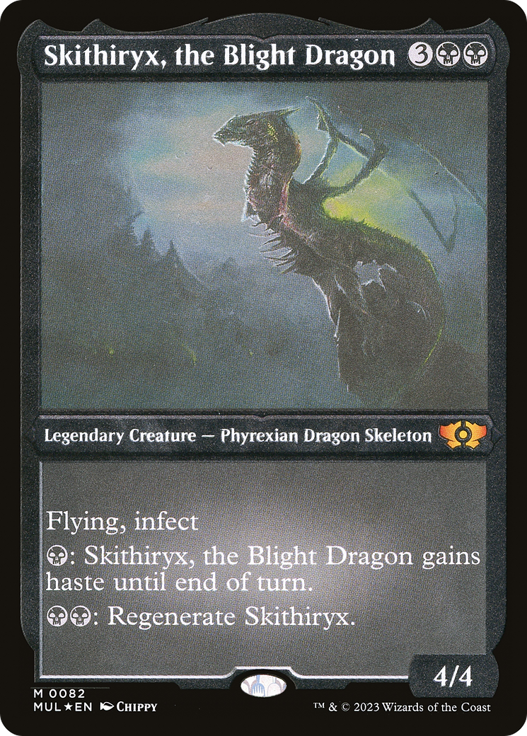 Skithiryx, le dragon Blight (Foil Etched) [Légendes multivers] 