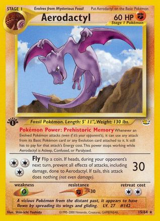 Aerodactyl 015  - 1st Edition - Rare