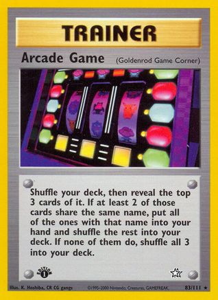 Jeu d'arcade (83/111) [Neo Genesis 1ère édition] 