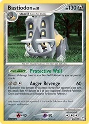 Bastiodon - 21/123 (DP Mysterious Treasures)/123  - Holofoil - Holo Rare