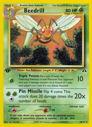 Beedrill 018  - 1st Edition - Rare