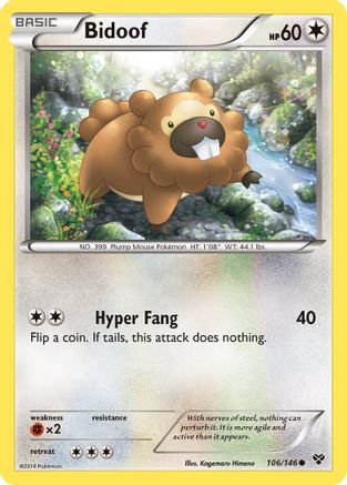 Bidoof 106/146  - Common