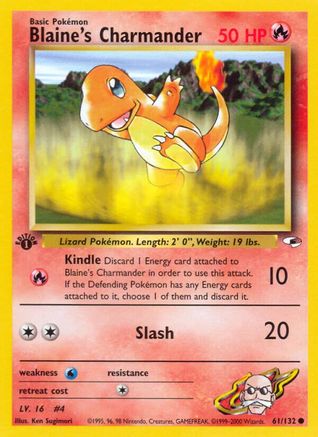 Blaine's Charmander 061  - 1st Edition - Common