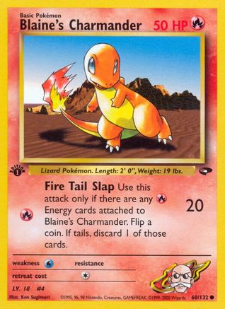 Blaine's Charmander 060  - 1st Edition - Common