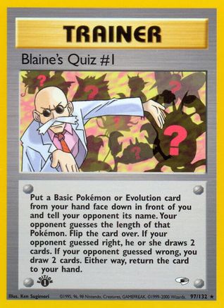 Blaine's Quiz #1 097  - 1st Edition - Rare