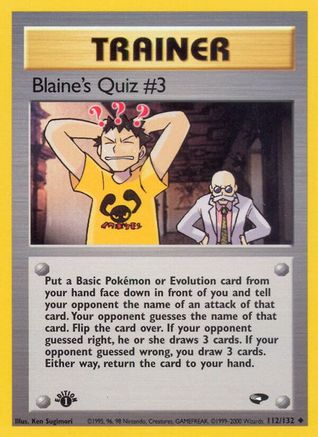 Blaine's Quiz #3 112  - 1st Edition - Uncommon