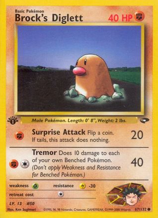 Brock's Diglett 067  - 1st Edition - Common