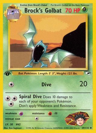 Brock's Golbat 039  - 1st Edition - Uncommon
