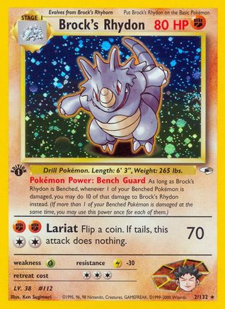 Brock's Rhydon (2/132) [Gym Heroes 1ère édition] 