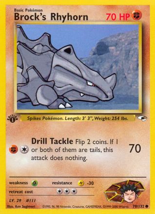 Brock's Rhyhorn (70) (70) 070  - 1st Edition - Common