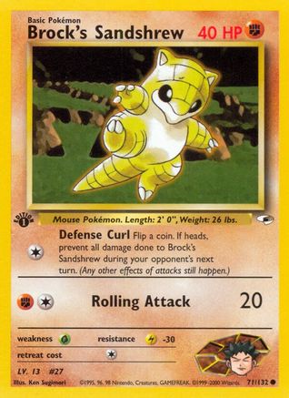 Brock's Sandshrew (71) (71) 071  - 1st Edition - Common