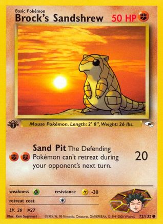 Brock's Sandshrew (72) (72) 072  - 1st Edition - Common