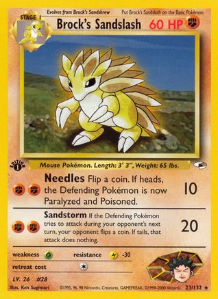 Brock's Sandslash 023  - 1st Edition - Rare