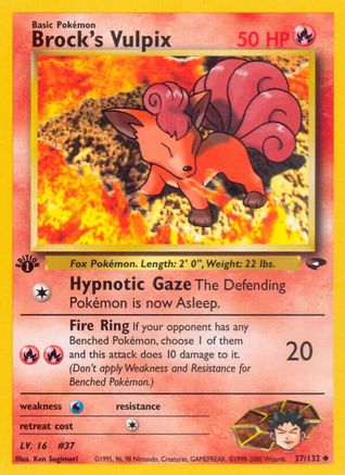 Brock's Vulpix 037  - 1st Edition - Uncommon