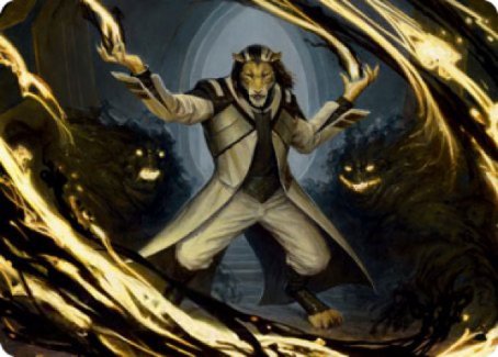Carte d'art Leonin Lightscribe [Strixhaven : Série d'art de l'École des Mages] 