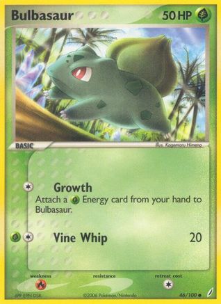 Bulbasaur (46/100) (Estampillé) [EX : Gardiens de cristal] 