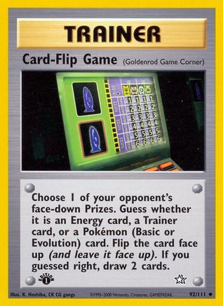 Jeu de retournement de cartes (92/111) [Neo Genesis 1ère édition] 