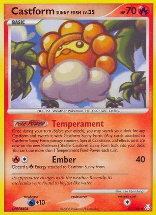 Castform Sunny Form (51/146) [Diamond &amp; Pearl : Légendes éveillées] 