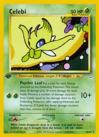 Celebi (16) (16) 016  - 1st Edition - Rare