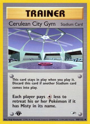 Cerulean City Gym 108  - 1st Edition - Uncommon