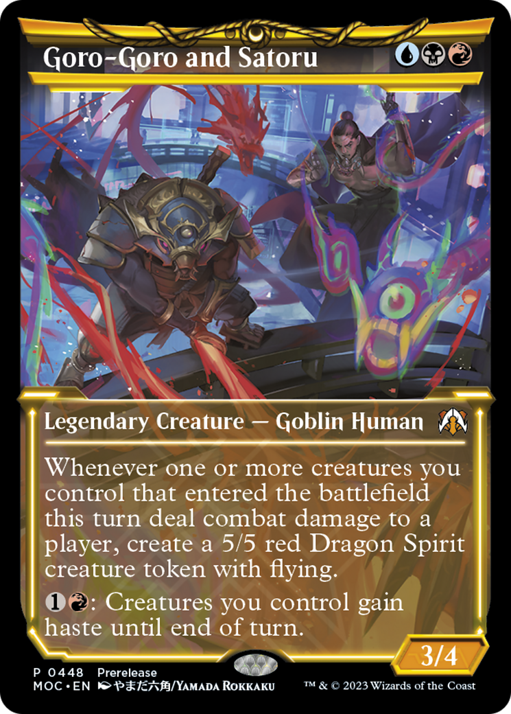 Goro-Goro et Satoru (Showcase Planar Booster Fun) [Promotions avant-première de March of the Machine Commander] 