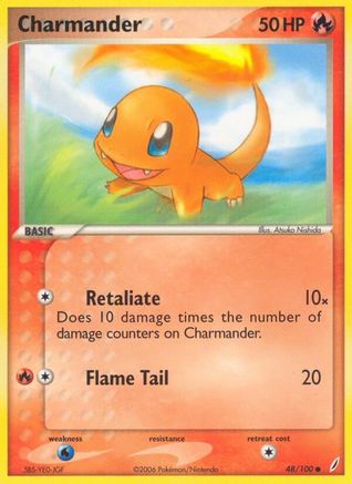 Charmander (48/100) (Estampillé) [EX : Crystal Guardians] 
